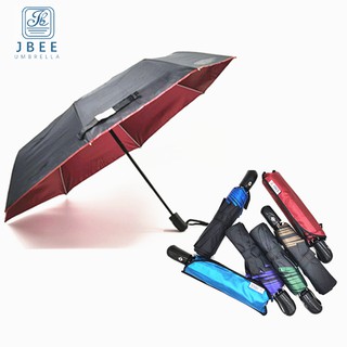 JBEE (9037) 3folds windproof outer layer vinyl layer UV protection automatic umbrella