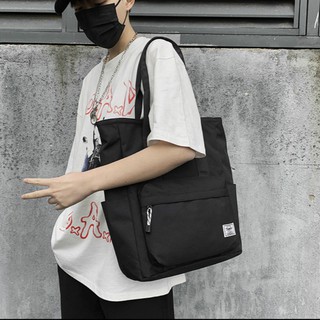 insbeg lelaki Japan Fashion Tote&Shoulder Bag Nylon Waterproof Big Capacity Men Shoulder Bag Tote Ba