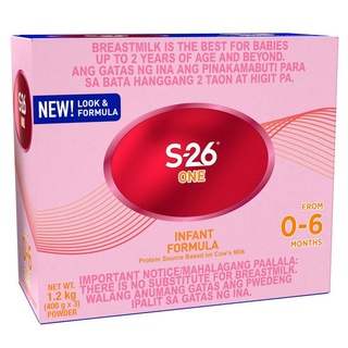 S-26 One Infant Formula For 0-6 Months, Bag In Box Plain 1.2Kg