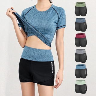 Woman 2Pieces Shirt+Pants Set Quick Dry Fitness Gym Sport Wear