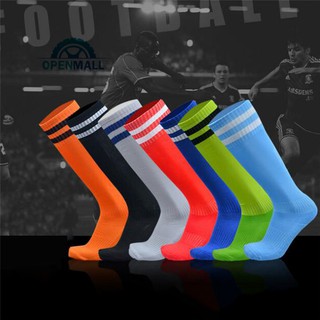 OM Football Socks Long Knee Anti-skid Absorption High Soccer Striped