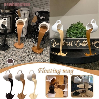 NTPH Floating Spilling Coffee Cup Sculpture Kitchen Decoration Spilling Magic Decor NTT