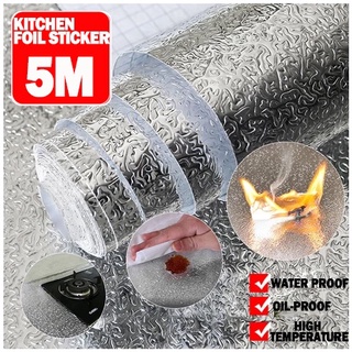 cabinet❏Oil-proof Aluminum Foil Sticker Kitchen Cabinet Wallpaper Waterproof Heat Resisting Adhesive