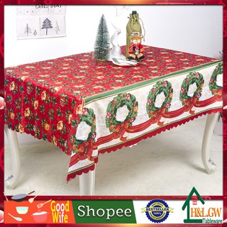 Christmas Tablecloth polyester table cloth Christmas decoration table cover （180*150cm）