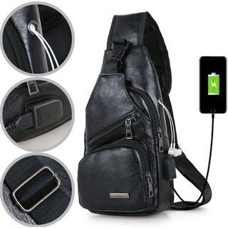 Baby J. Men's 100% Leather anti-theft Mens Fashion Side Belt Bag