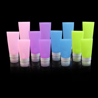 Empty❤ Silicone Travel Bottle Lotion Shampoo Cosmetic Tube Container Portable (2)