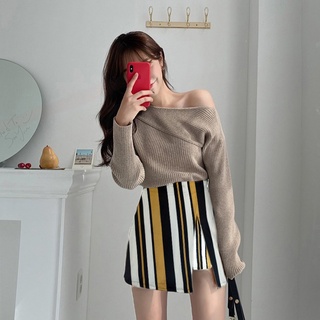 Stripes Design Skort (Skirt+Short) Trendy For Women Sexy Style JB97 (3)