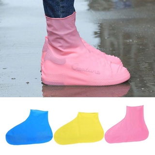 1 Pair Reusable Latex Waterproof Shoes Covers Slip-resistant Rubber Rain Boots Shoe Bags