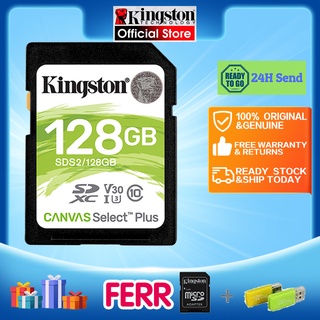 [ Ready Stock ] Kingston SD card 128g 256G memory card C10 Canon Nikon 64G high speed SLR camera memory card