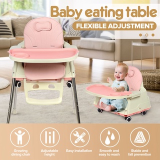 Children's Dining Chair Multifunction Portable Baby Seat Baby Dinner Table Adjustable Folding Chairs