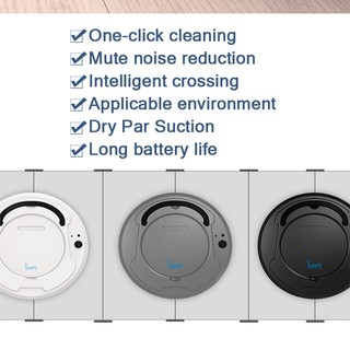 Robotic Vacuum cleaner usb charging strong suction power mute fully automatic black white (6)