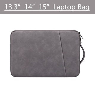 PU Leather Waterproof Laptop Bag 13.3 14 15.6 inch Notebook Bags Sleeve Case For Macbook Xiaomi Air