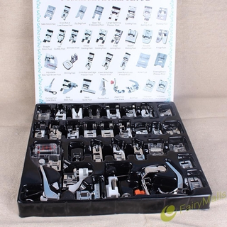 Fairymall 32 PCS Domestic Sewing Machine Foot Feet Snap On For Brother Singer Set