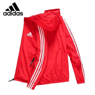Adidas Windbreaker Jackets Men's Sunscreen Casual Loose Hooded Jacket Sports Breathable Thin Jacket (1)