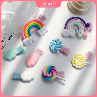 Korean Resin Girl Cute Lollipop Hairpin Sweet Candy Color Small Baby Hair Clip Hair Accessories