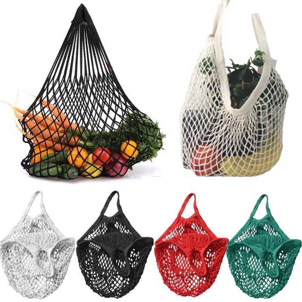 Mesh Net Shopping Bag Reusable Fruit Storage Handbag Totes