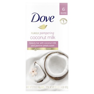 DOVE Purely Pampering Coconut Milk Beauty Bar (6 bars) FROM USA