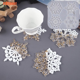 【COD▪RT】Snowflake Coaster Resin Mold For DIY Coaster Silicone Molds Art Crafts