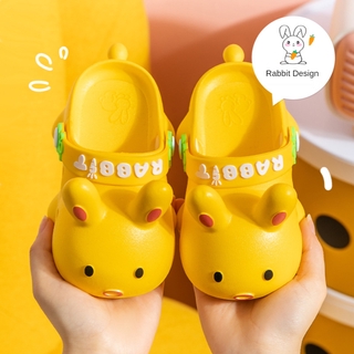 Children's Hole Sandals 3D Rabbit Summer Boys Girls Soft-Soled Indoor Pvc Anti Slip Slippers (4)
