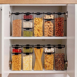 Food Storage Container Plastic Kitchen Refrigerator Noodle Box 700/1300/1800ML Multi Grain Storage T