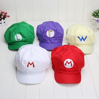 NEW 5 style cartoon Super Mario Bros Cotton hat luigi Cap L Anime Cosplay Wario Waluigi Xmas