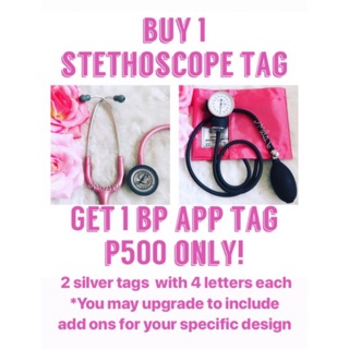 Personalized Stethoscope Name Tag & BP Apparatus Tag NAME TAG ONLY