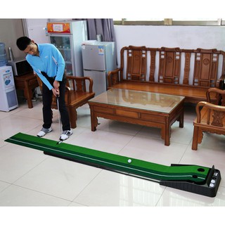 Indoor Golf Putter Trainer Practise Set with 3Pieces Trainer Golf Putting Training Mat with Plastic (6)