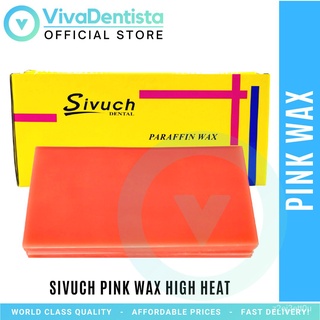 Sivuch Pink Wax High Heat, Paraffin Wax, Modelling Wax Sheets / Base Plate Waxes | VivaDentista Dent