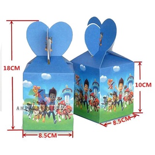 ❈☒⊙6Pcs/pack Cartoon Party Decoration Gift Boxes Happy Birthday Party Kids Favors Paperboard Candy B