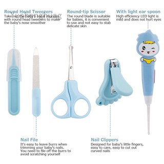 Yushenghuag 13Pcs Baby Kids Health Care Set Brush Nail Scissor Hair Thermometer Grooming Kit