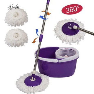 mop✶☻Ready now☻ Spinning Magic Spin Mop Microfiber Rotating Heads Mop Floor(Not With Mophead handle)