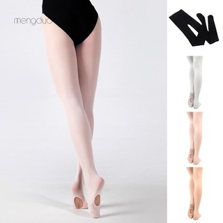 ▷Meng◁Convertible Tights Dance Stocking Footed Socks Ballet Pantyhose for Kids Adults