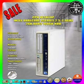 Cpu Desktop Nec Intel dualcore Gseries 2.5-2.9ghz 2gb ddr3 160gb Onboard Graphics free shoes