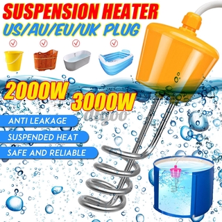 3000W Suspension Immersion Water Heater Stainless Steel for Inflatable Pool Tub Bathtub