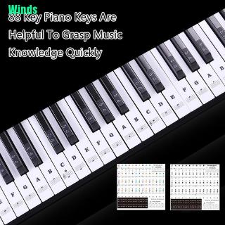 (Winds) 54 61 88 Keys Electronic Piano Keyboard Sound Name Stickers Key Sticker