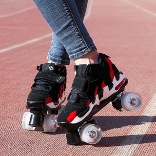 Roller skates skating rink special adult double row wheel adult children beginner inline roller stud