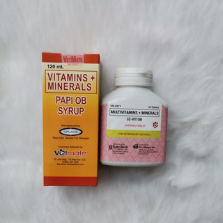 PAPI OB 120ml and LC-OB 30 Tablets Pre Post Pregnancy Pet Vitamins
