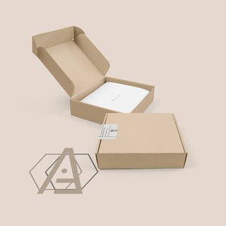 Sturdy Packaging Box with Label Sticker 7.9x9.8x2.8 inches