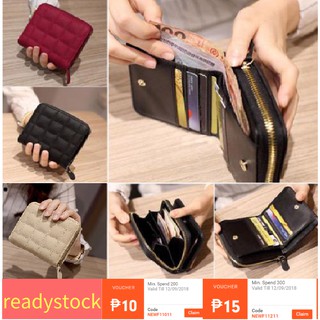 ENO-Fashion Women PU Leather Mini Wallet Card Key Holder