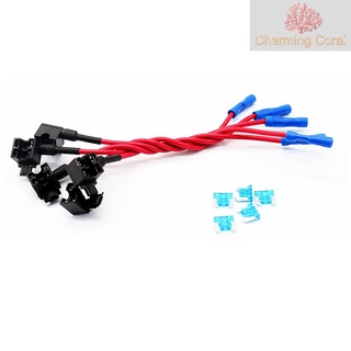 car◑COD√10Pcs 12V Car Add-a-circuit Low Profile Mini Fuse Tap Adapter Blade Holder with 5Pcs 1