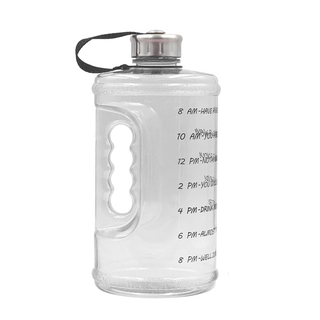 2.2L Motivational Sport Water Bottle With Time Marker Wide Mouth Leak Proof Lid for Running Sports Fitness Outdoor