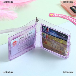 JYPH New ID Pack Transparent PVC Folding Neck Small Wallet Change Wallet Card joie (5)