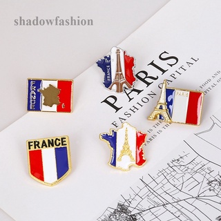 ShadowFashion 1 PC Italy Paris Dubai Buildings Flag Brooch And Enamel Pin Statue Of Liberty Eiffel Tower Shiny Badge