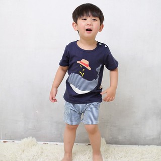Baby Casual cartoon T-shirt + shorts 2 pcs/set