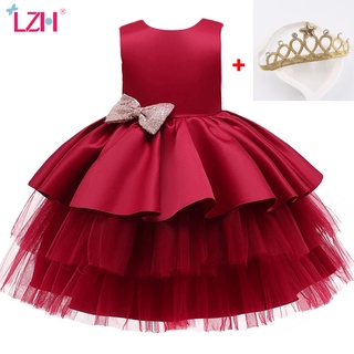 LZH New Infant Dress Newborn Clothes Christmas Baby Princess Party Dresses For Baby Girls Dresses