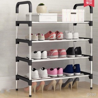 ┇✺☢4 Layer / Tier Colored stainless steel Stackable Shoes Organizer Storage Stand