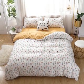 [COD] 4 in 1 Bedding Set Single/ Queen/ King Size Pillowcase Bedsheet Duvet Cover Comforter Cover H
