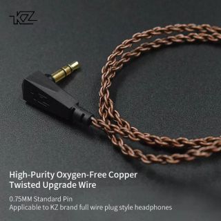 Original KZ Brown Cable Audio Cord For KZ ZS3 ZS4 ZS5 ZS6 ZST ES3 ES4 ZS10 AS10