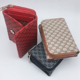 Korean design lds short wallet 3 fold w/ zipper coinpurse