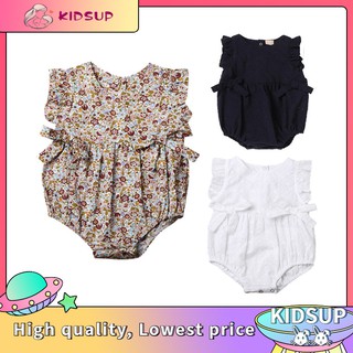 Cute Newborn Baby Girls Floral Romper Bowknot Clothes One